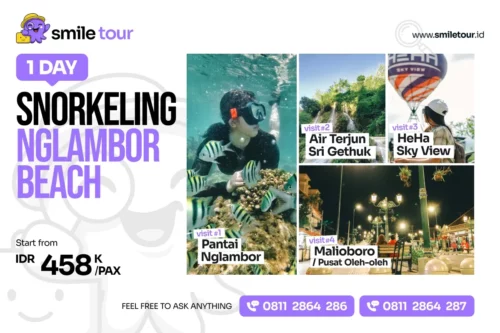 1D Paket Wisata Jogja Snorkeling Pantai Nglambor