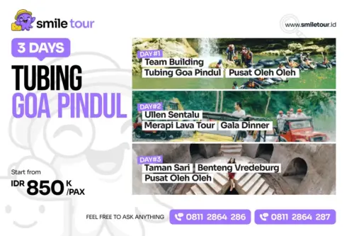 3D2N Paket Gathering Jogja Tubing Goa Pindul